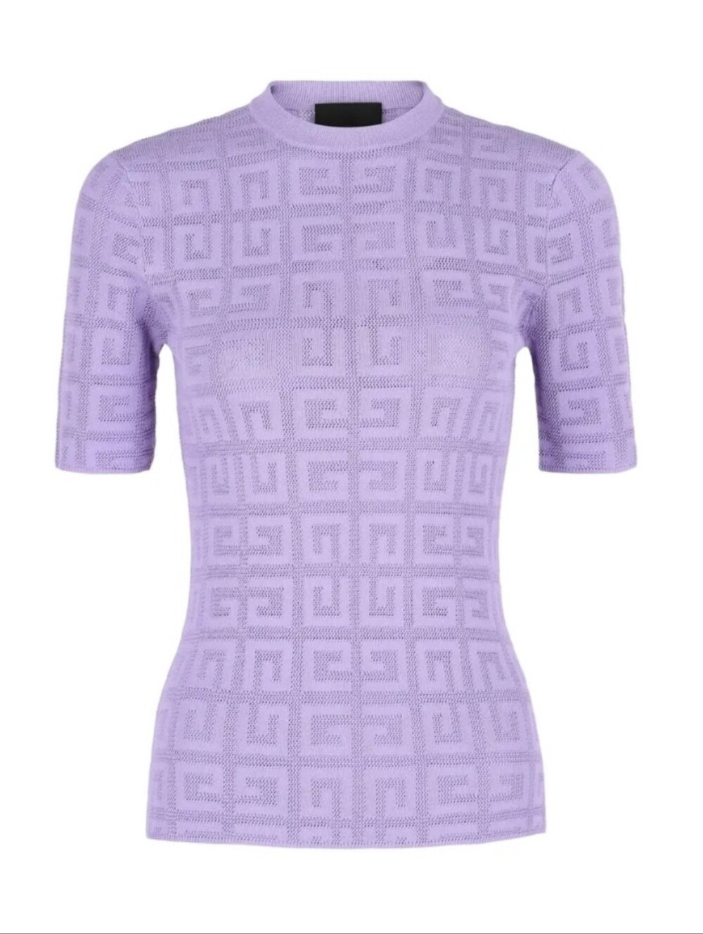 Givenchy 4G Monogram Short-Sleeve Sweater 'Violet Mauve' Size M NWT